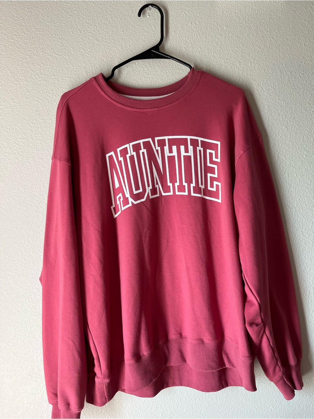 Amazon Pink AUNTIE Crewneck Sweatshirt